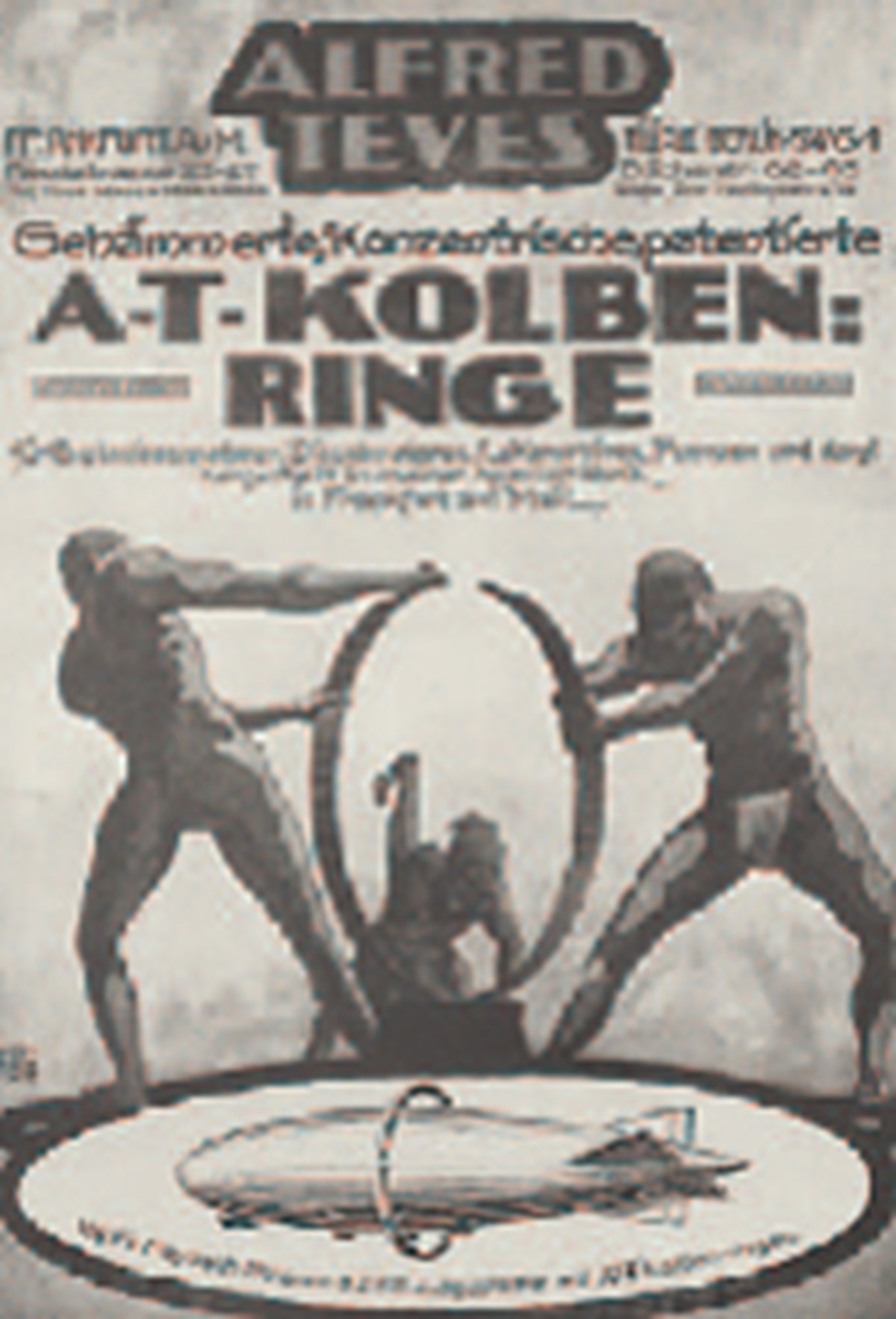 Alfred Teves Kolbenringe - historisches Plakat