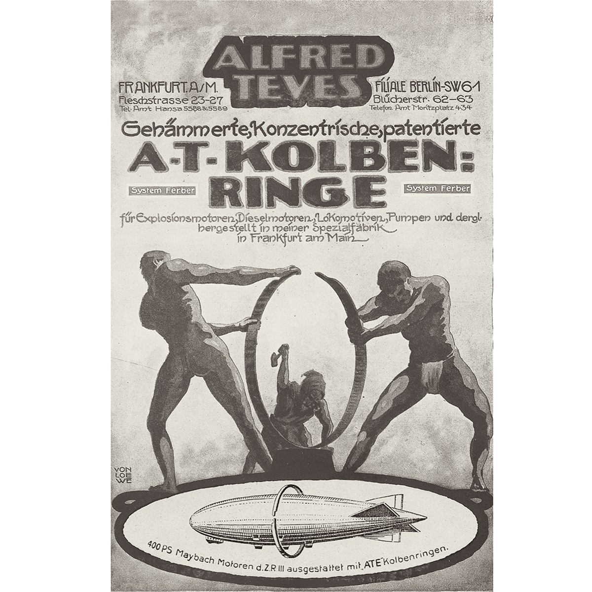 Alfred Teves Kolbenringe - historical poster